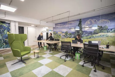 Coworking-Bereich im Coworking Space Rivvers in Essen-Rüttenscheid