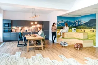 Küche im Coworking Space Rivvers Dortmund-CityCenter in der Dortmunder Innenstadt.